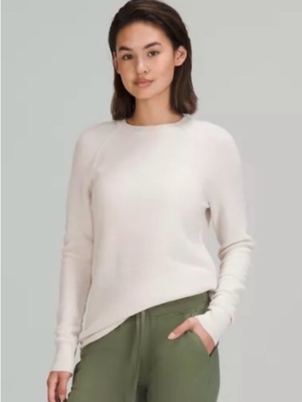 NEW - Lululemon Light Knit Sweater in Heathered Natural Ivory size 10
